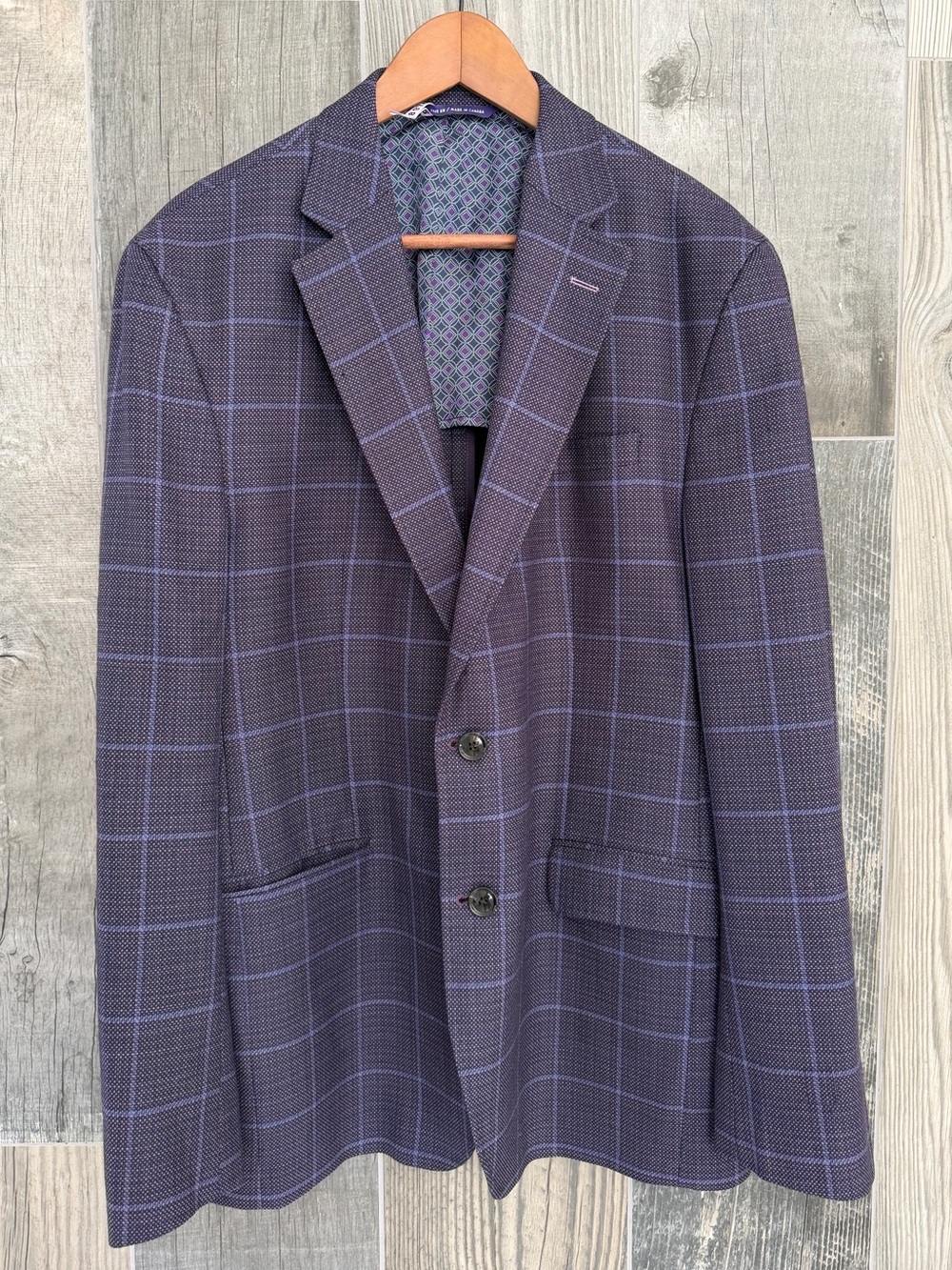 Ted Baker London Konan Trim Fit Plaid Wool Sport Coat